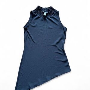 Vintage Dynamite Black sheer one-shoulder top